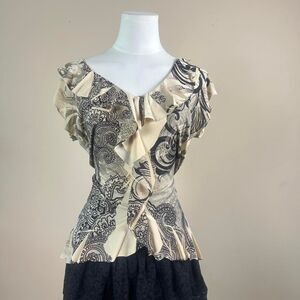 Agenda Y2K Ruffle Office Siren All Over Top